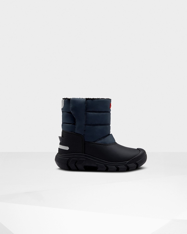 Hunter Big Kids (5-10 Years) Insulated Snow Boots Navy-Black