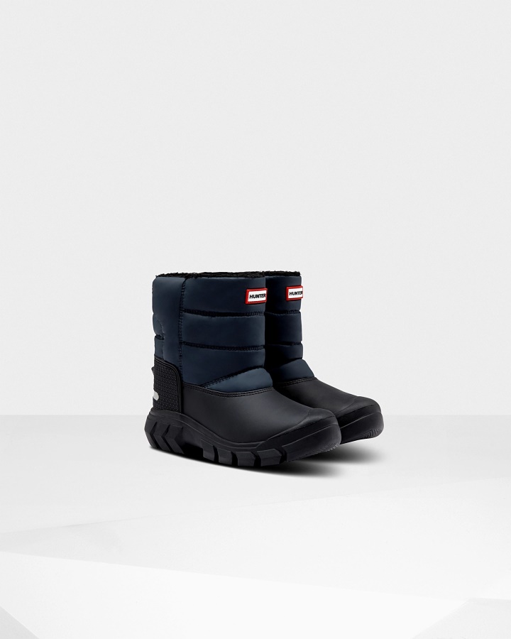 Hunter Big Kids (5-10 Years) Insulated Snow Boots Navy-Black
