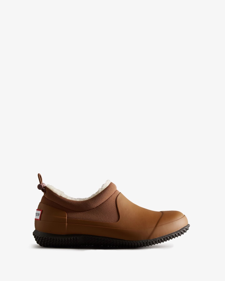 Hunter Women's Insulated Vegan Shearling Shoe Thicket Brown