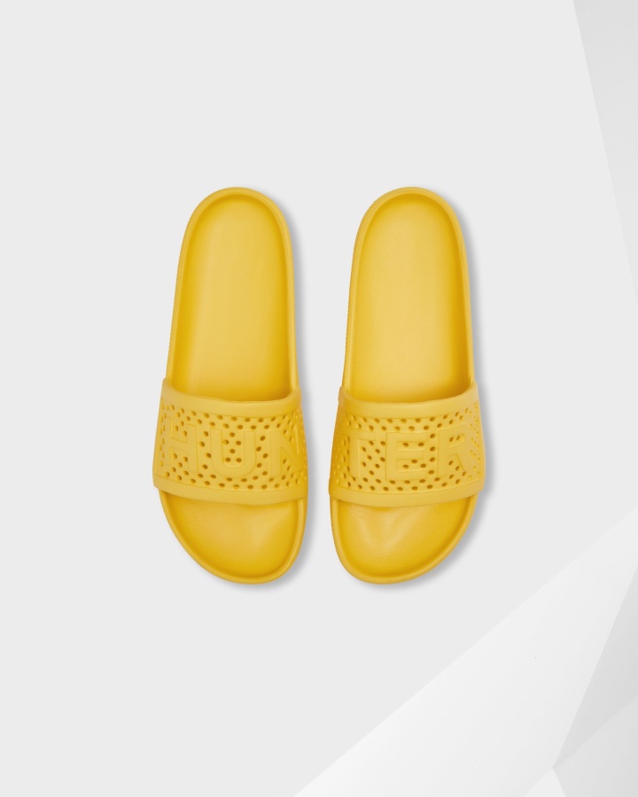 Hunter Women's Lightweight Moulded Sliders Sunflower Yellow