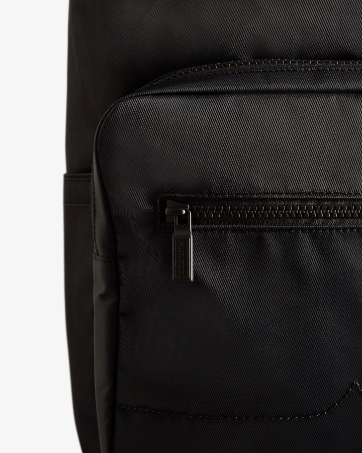 Hunter Nylon Pioneer Top Clip Backpack Black