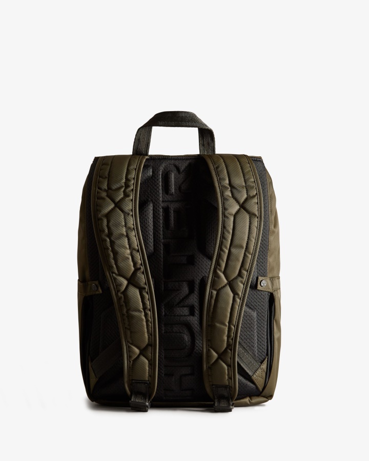 Hunter Nylon Pioneer Top Clip Backpack Dark Olive