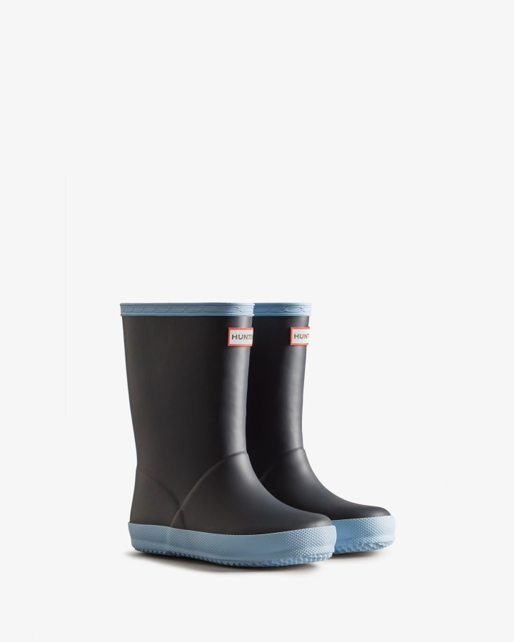 Hunter Kids First (18 Months-8 Years) Insulated Rain Boots Navy-Blue Frost
