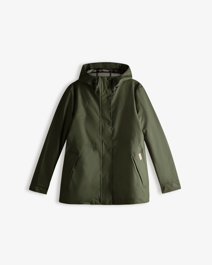 Hunter Women's Lightweight Waterproof Jacket Dark Olive