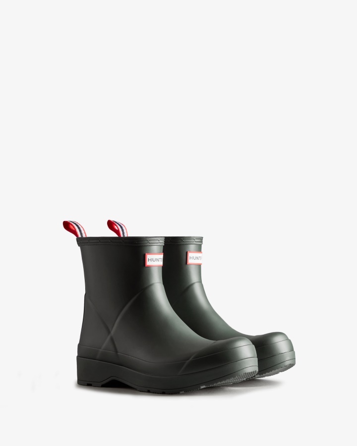 Hunter Men's Play Short Rain Boots Arctic Moss Green