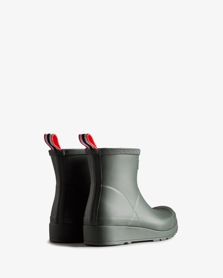 Hunter Women's Play Short Rain Boots Arctic Moss Green