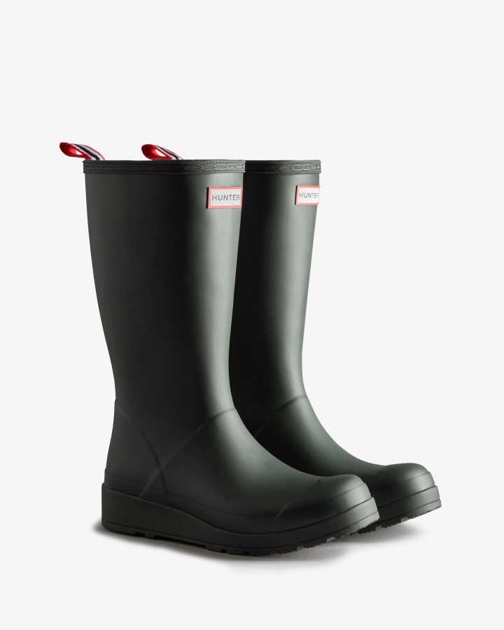 Hunter Women's Play Tall Rain Boots Arctic Moss Green