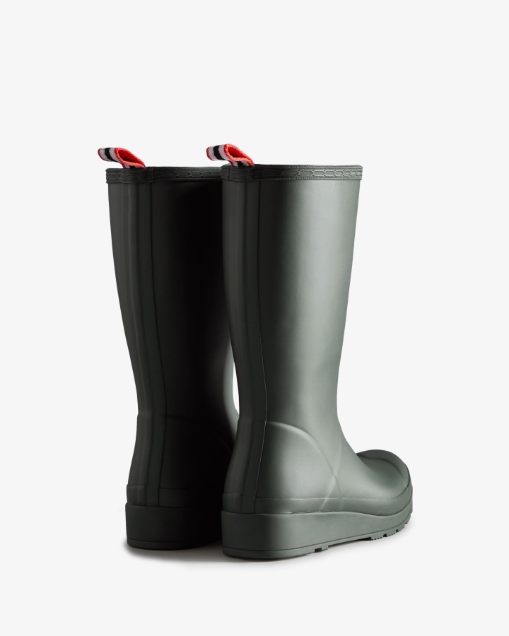 Hunter Women's Play Tall Rain Boots Arctic Moss Green