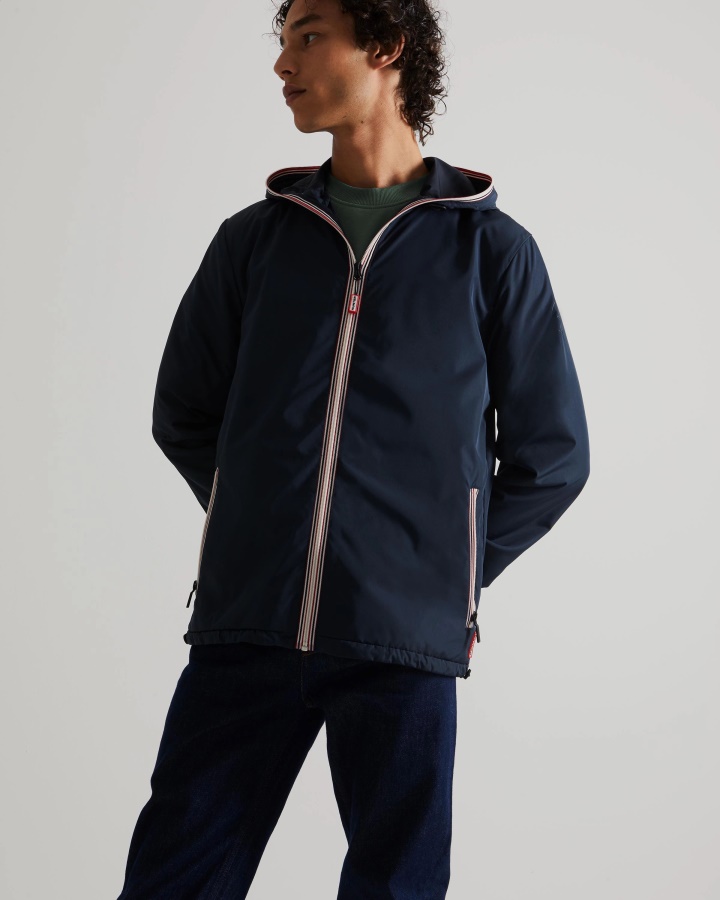 Hunter Men's Recycled Lightweight Packable Jacket Navy