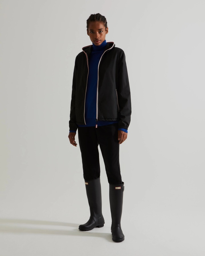 Hunter Women's Recycled Lightweight Packable Jacket Black
