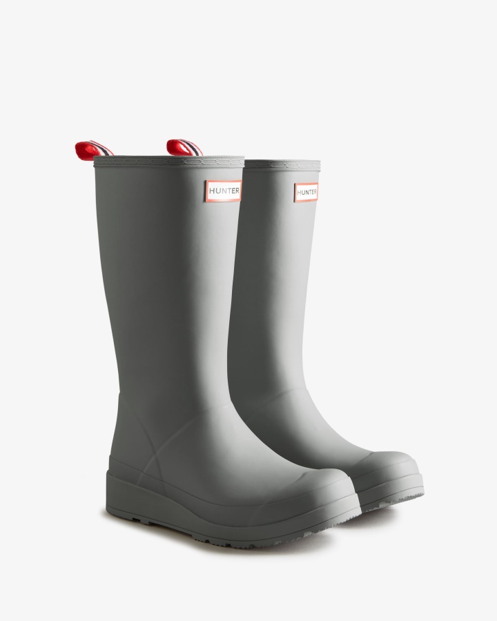 Hunter Women's Play Insulated Tall Rain Boots Tundra Grey
