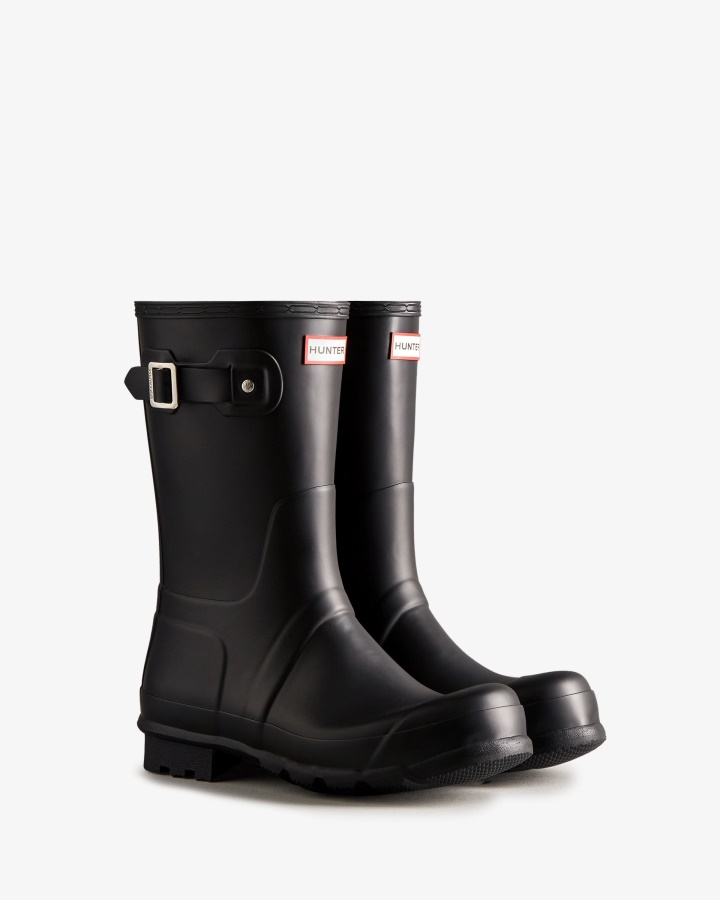 Hunter Men's Original Short Rain Boots Black
