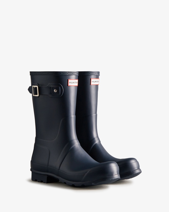 Hunter Men's Original Short Rain Boots Navy