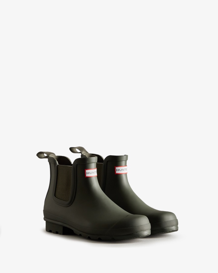 Hunter Men's Original Chelsea Boots Dark Olive