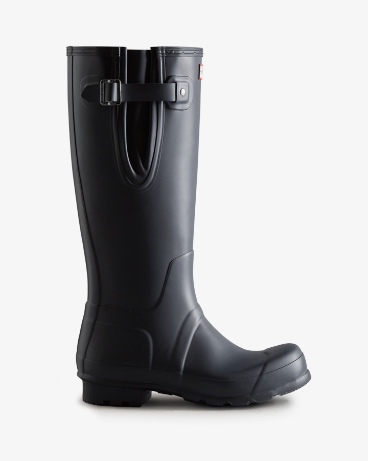 Hunter Men's Tall Side Adjustable Rain Boots Navy