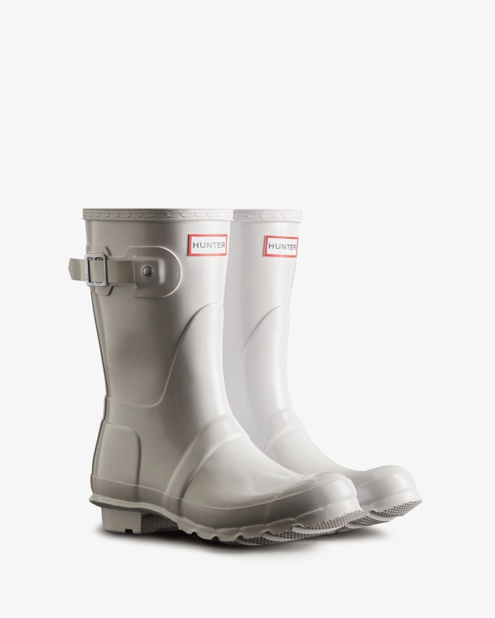 Hunter Women's Original Short Gloss Rain Boots White