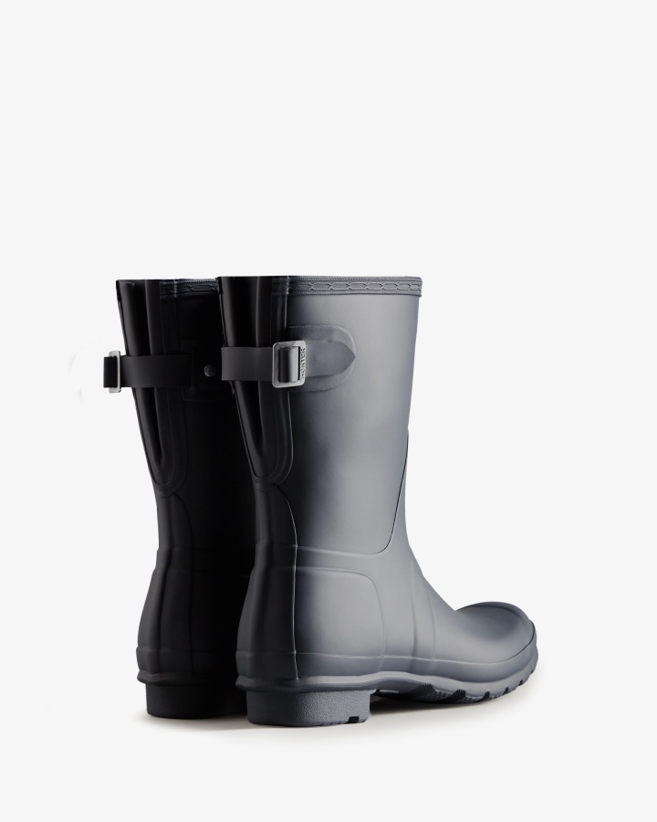 Hunter Women's Short Back Adjustable Rain Boots Navy