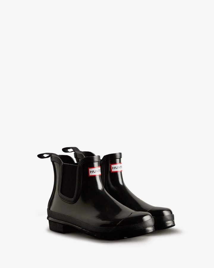 Hunter Women's Original Gloss Chelsea Boots Black