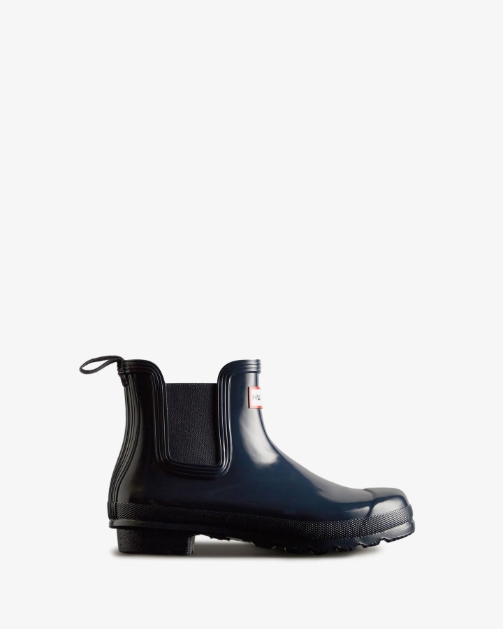 Hunter Women's Original Gloss Chelsea Boots Navy