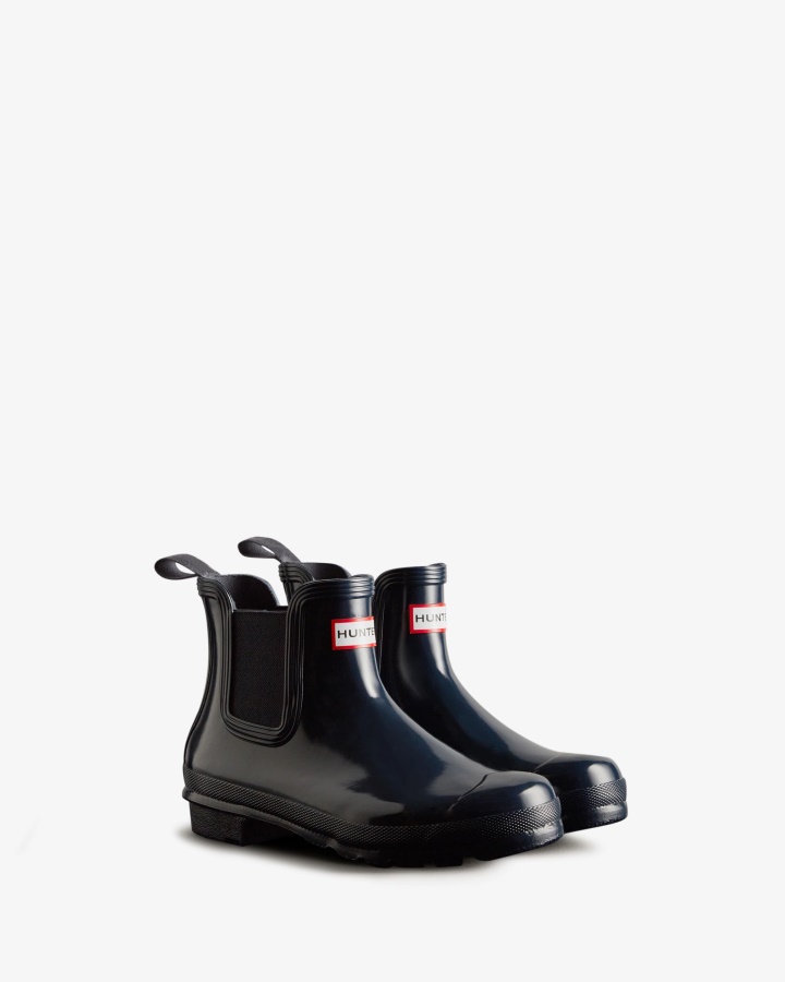 Hunter Women's Original Gloss Chelsea Boots Navy