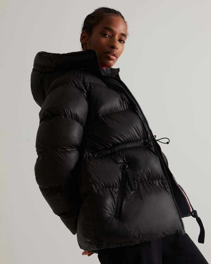 Hunter Women's Insulated Rubberized A-Line Puffer Jacket Black