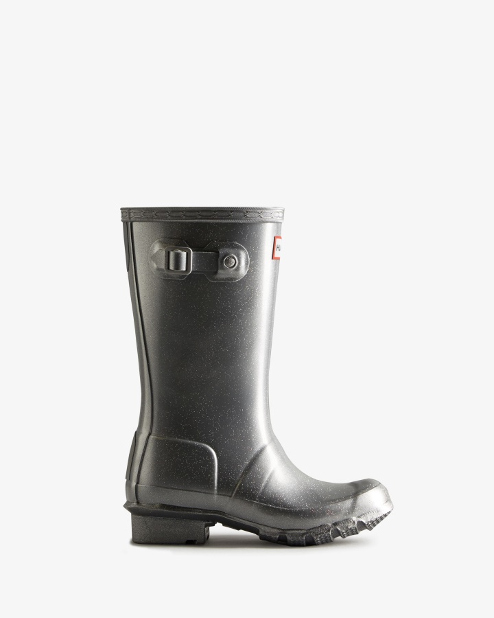 Hunter Big Kids (5-11 Years) Cosmic Rain Boots Silver