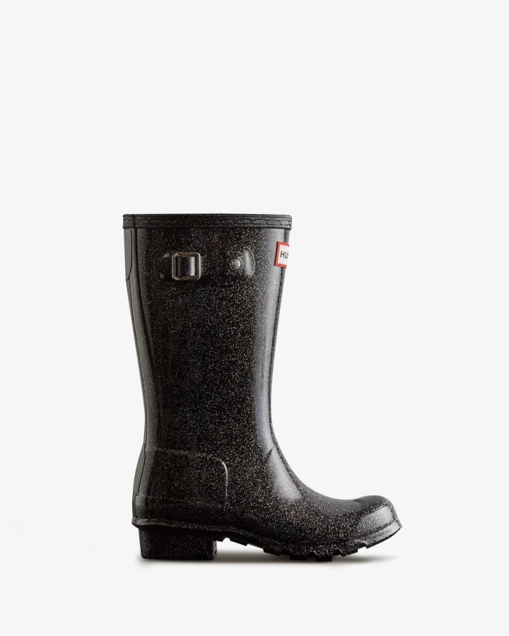 Hunter Big Kids (5-11 Years) Starcloud Rain Boots Black Multi