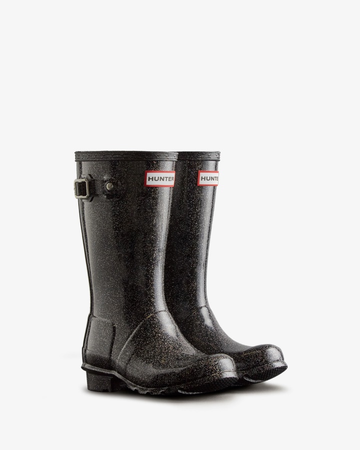 Hunter Big Kids (5-11 Years) Starcloud Rain Boots Black Multi