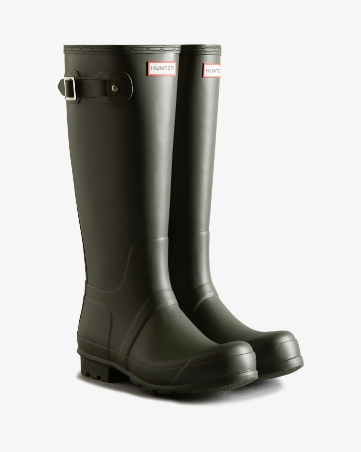 Hunter Men's Original Tall Rain Boots Dark Olive