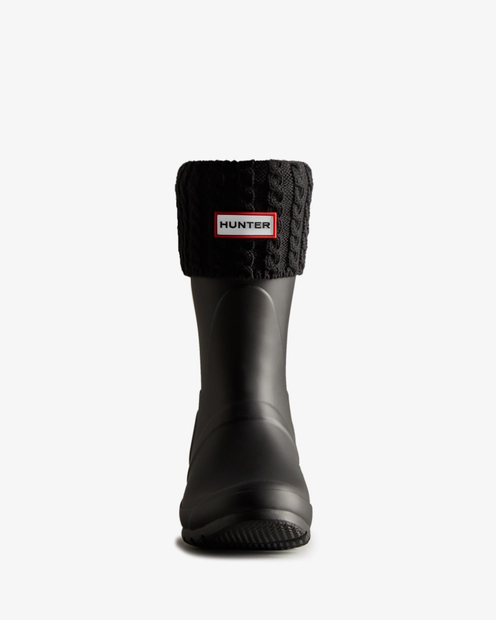 Hunter Recycled Mini Cable Knitted Cuff Short Boot Socks