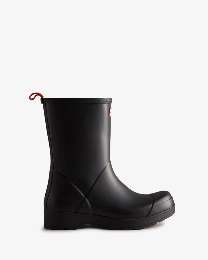 Hunter Men's Play Mid-Height Rain Boots Black