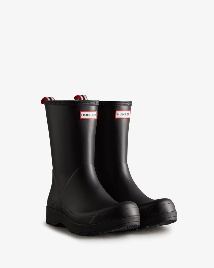 Hunter Men's Play Mid-Height Rain Boots Black