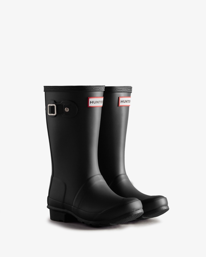 Hunter Original Big Kids (5-11 Years) Rain Boots Black