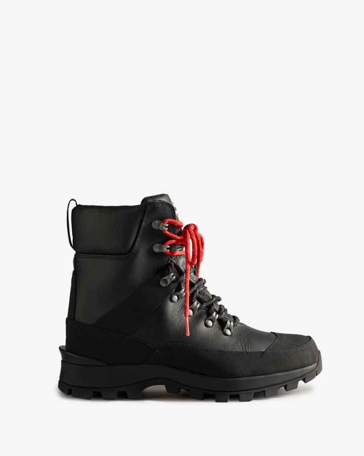 Hunter Men's Insulated Leather Commando Boots Black