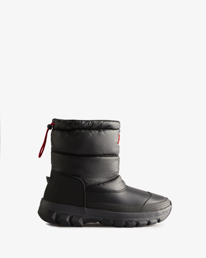 Hunter Women's Insulated Short Snow Boots Black