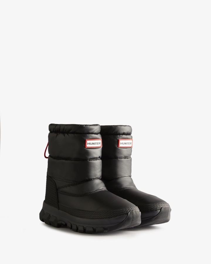 Hunter Women's Insulated Short Snow Boots Black