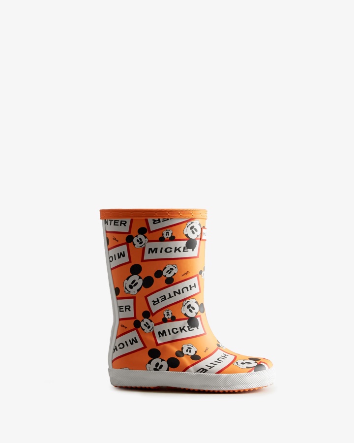 Hunter Kids First (18 Months-8 Years) Disney Rain Boots Aurora Orange