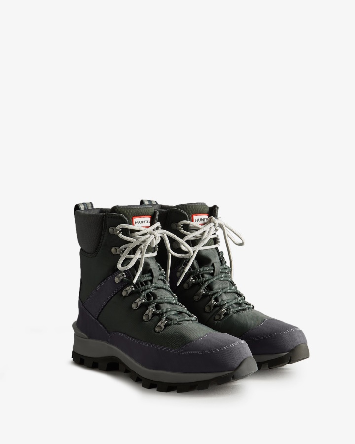 Hunter Men's Insulated Recycled Polyester Commando Boots Arctic Moss Green-Henson Navy