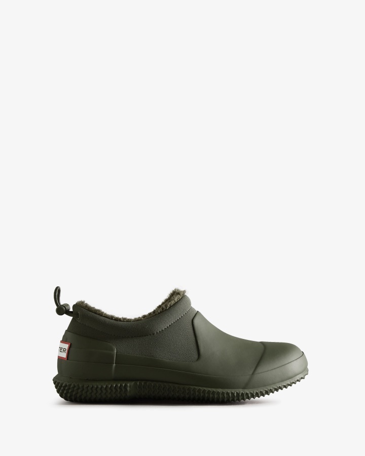 Hunter Women's Insulated Vegan Shearling Shoe Dark Olive