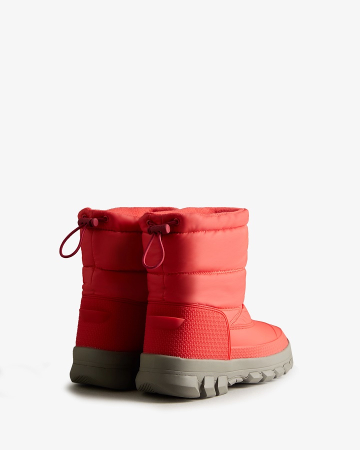 Hunter Women's Insulated Short Snow Boots Red Chill