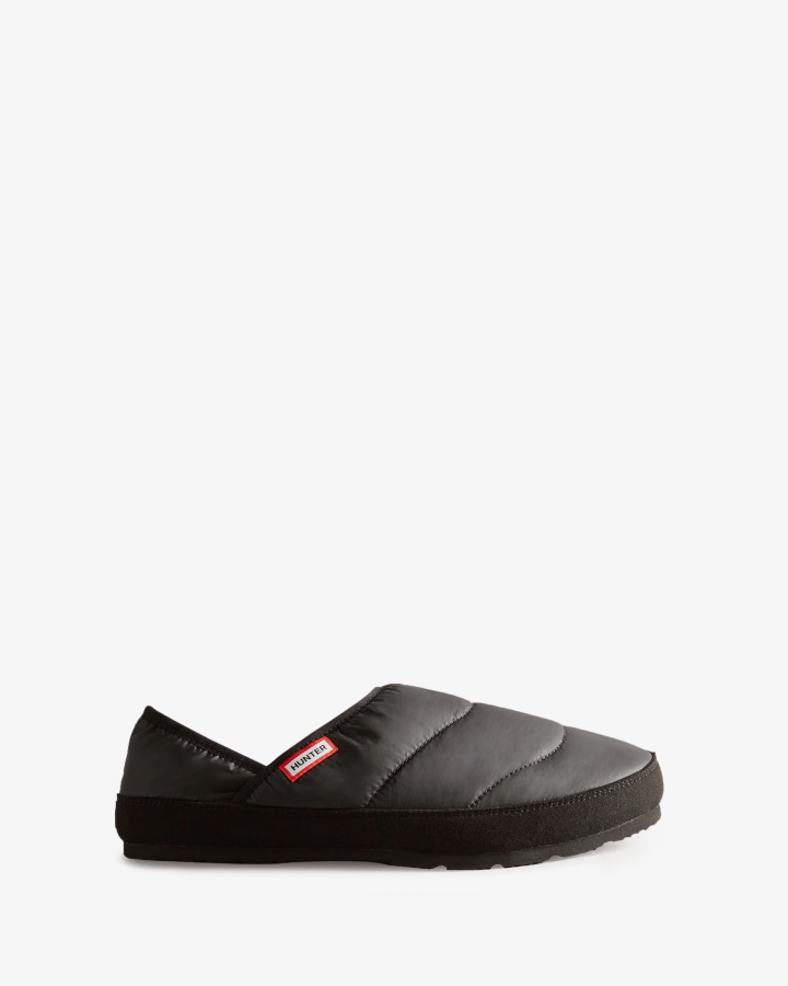 Hunter Men's Puffer Slipper Black