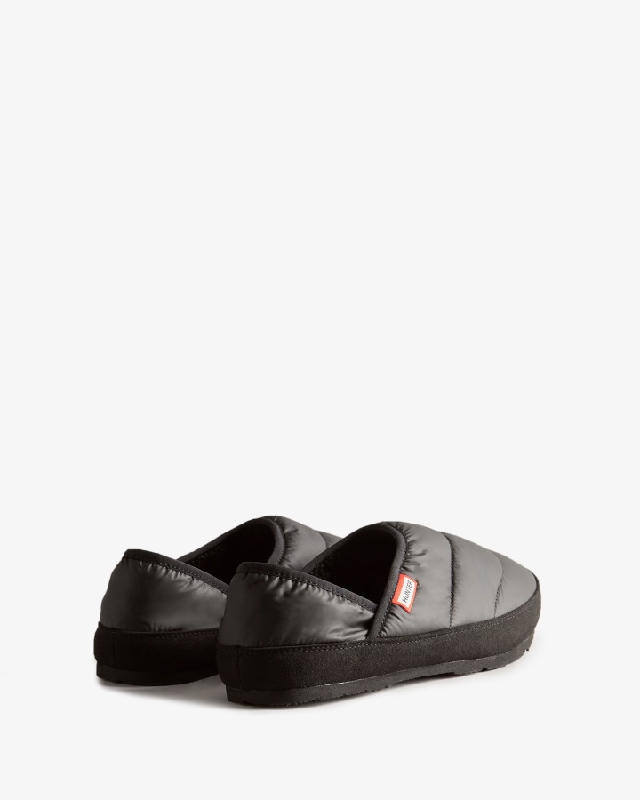 Hunter Men's Puffer Slipper Black