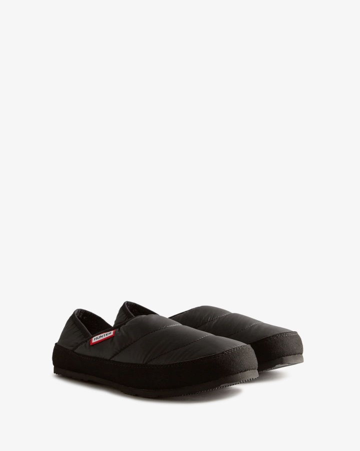 Hunter Women's Puffer Slipper Black