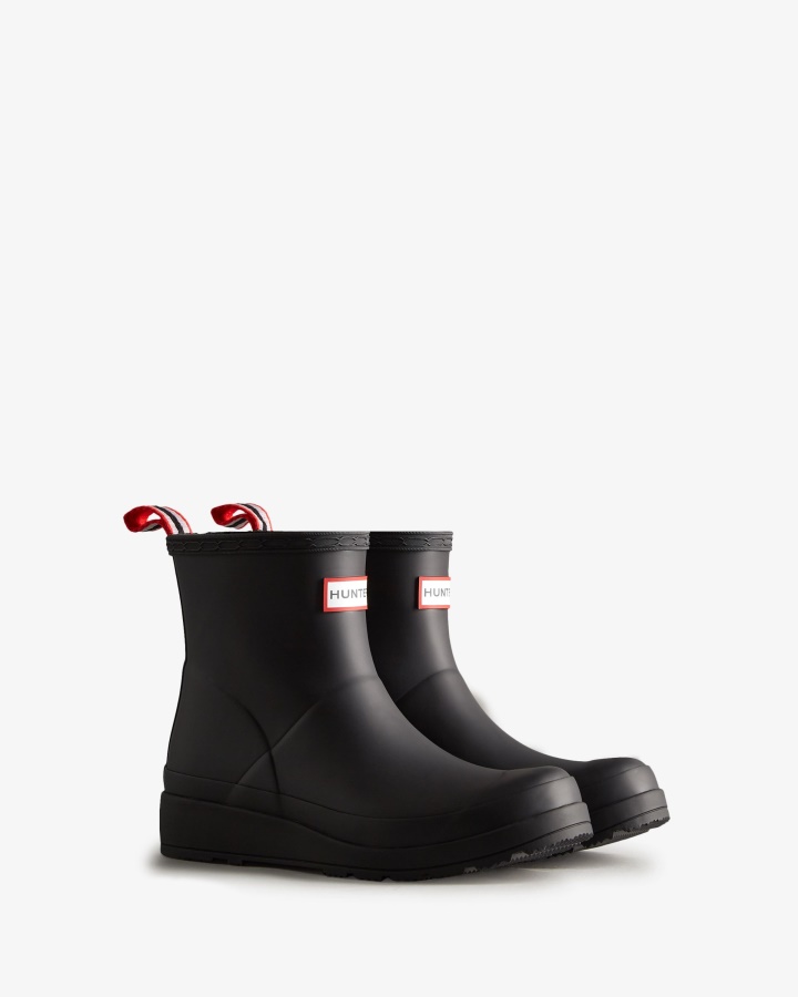 Hunter Women's Play Short Rain Boots Black
