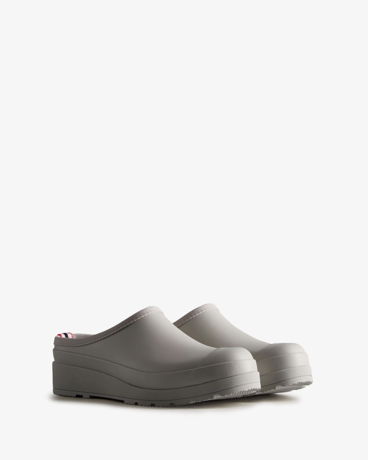 Hunter Women's Play Clogs Zinc Grey
