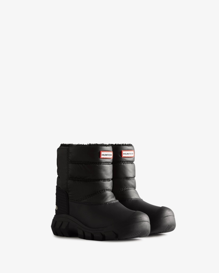 Hunter Big Kids (5-10 Years) Insulated Snow Boots Black