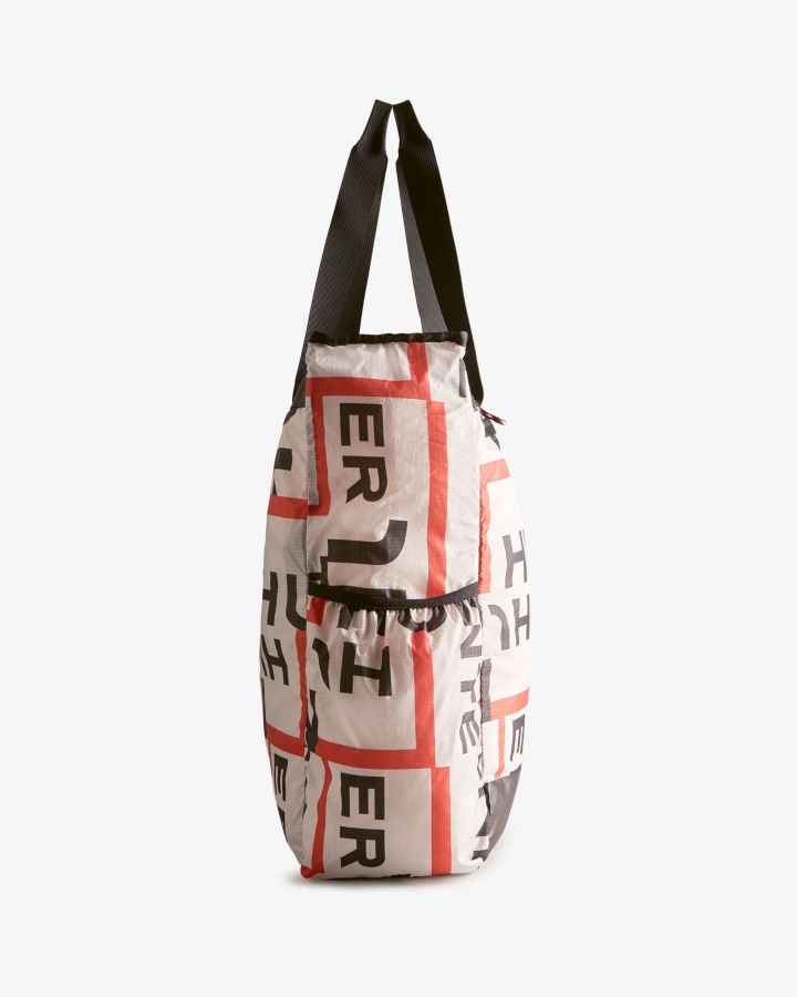 Hunter Exploded Logo Ripstop Packable Tote Bag Exploded Logo