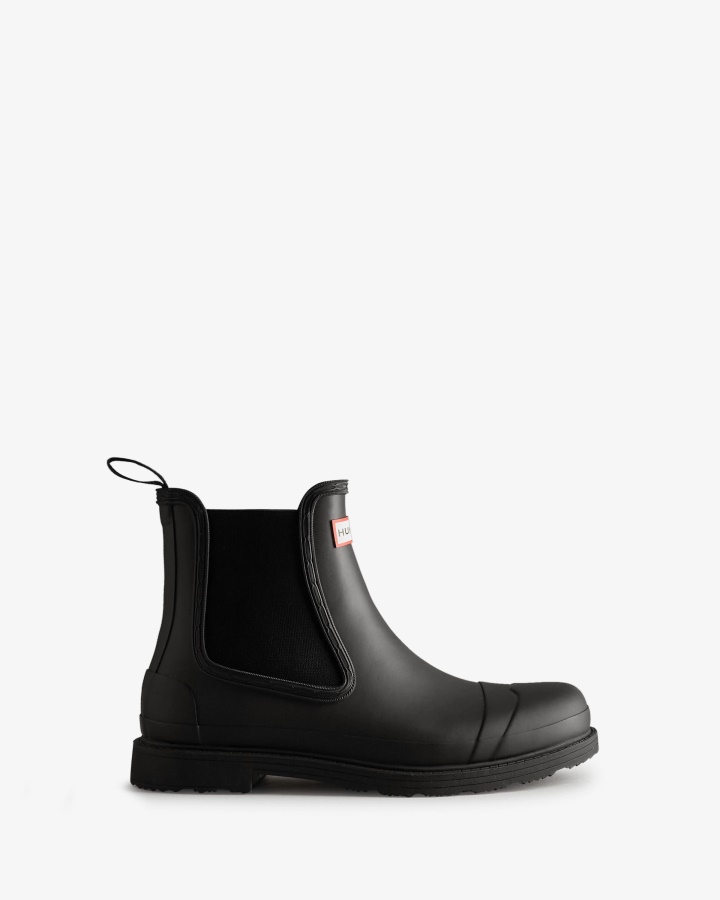 Hunter Men's Commando Chelsea Boots Black