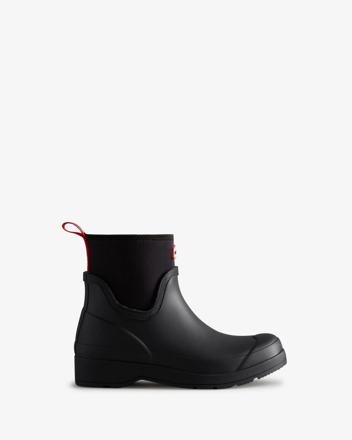 Hunter Women's Play Short Neoprene Rain Boots Black
