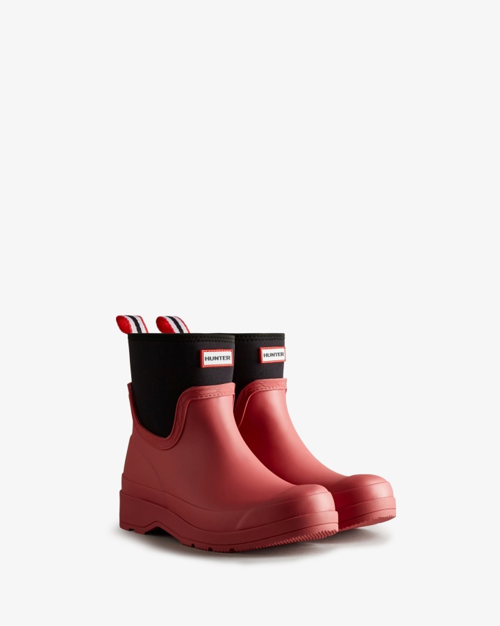 Hunter Women's Play Short Neoprene Rain Boots Glenmore Rose